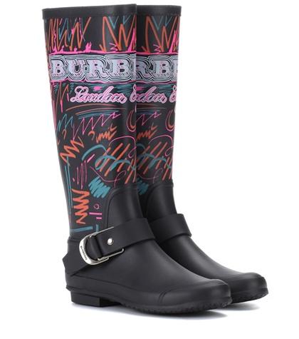 Burberry Doodle Printed Rubber Boots