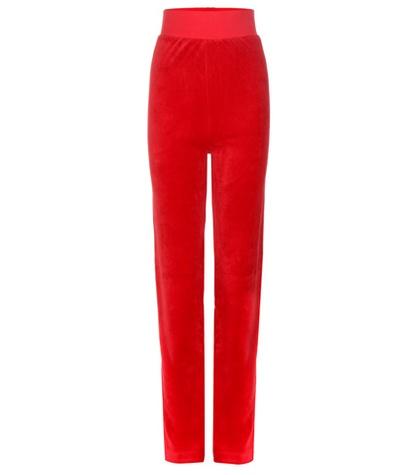 Aquazzura X Juicy Couture Velour Track Pants