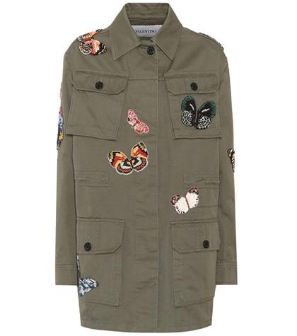 Valentino Appliquéd Cotton Jacket