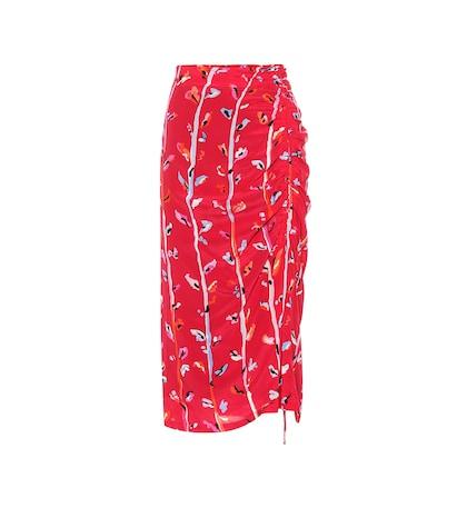 Altuzarra Fausto Floral Silk Midi Skirt