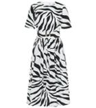 Oscar De La Renta Stretch Cotton Midi Dress