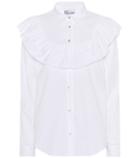 Mcq Alexander Mcqueen Ruffle-trimmed Cotton-blend Blouse