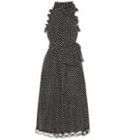 Marc Jacobs Dotted Silk Midi Dress