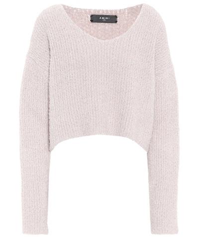 Amiri Cropped Wool-blend Sweater