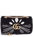 Vince Gg Marmont Velvet Shoulder Bag