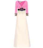 Gucci Embellished Wool And Silk Gown
