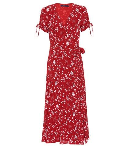 Polo Ralph Lauren Printed Crêpe Wrap Dress