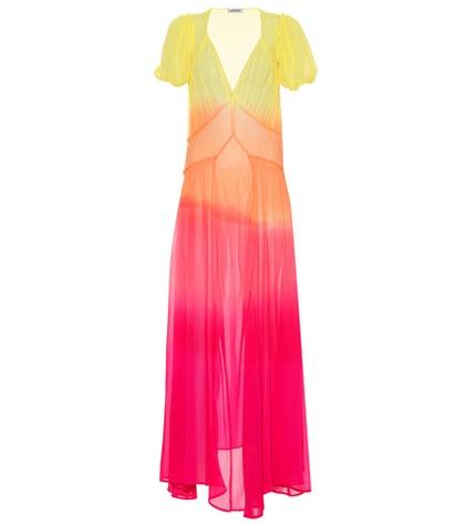 Attico Printed Silk Maxi Dress