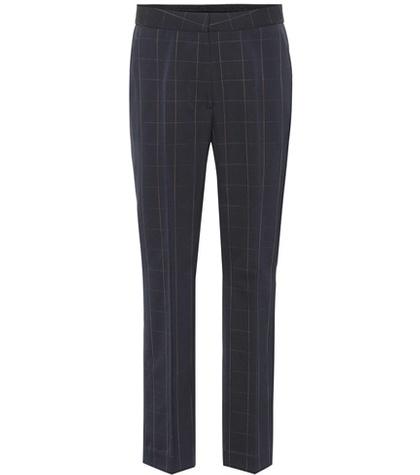 Stella Mccartney Checked Wool Straight-leg Pants