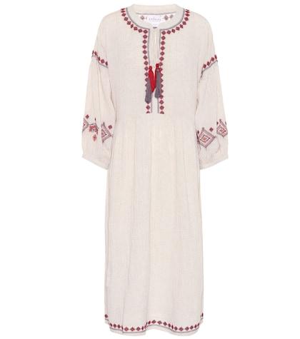 Velvet Etta Embroidered Cotton-blend Dress