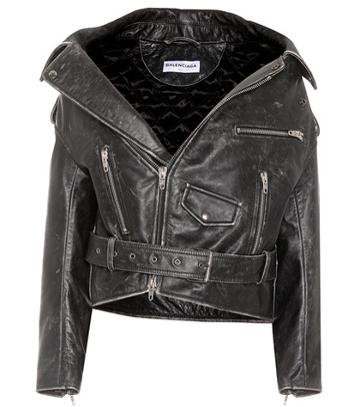Balenciaga Vintage Swing Leather Biker Jacket
