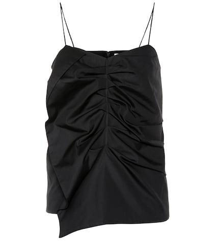 Bottega Veneta Ruched Cotton Tank Top