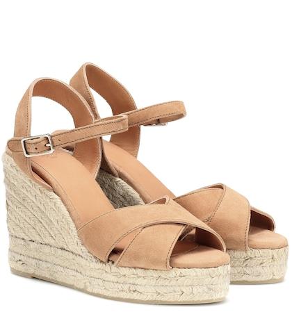 Castaer Blaudel Suede Wedge Sandals