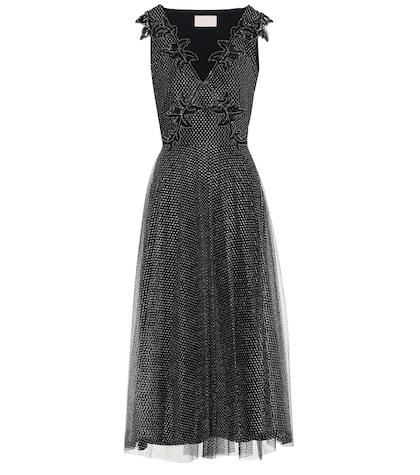 Coach Metallic Tulle Midi Dress