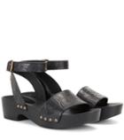 Tomas Maier Embossed Leather Sandals