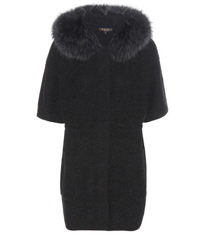 Loro Piana Halifax Knitted Cashmere Jacket With Fur