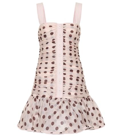 Zimmermann Corsage Linen And Silk Minidress