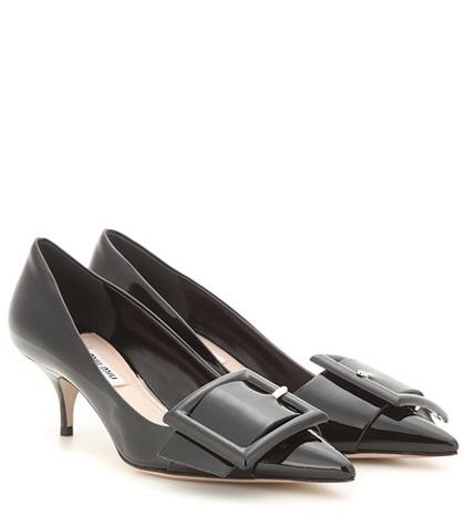 Miu Miu Patent Leather Kitten-heel Pumps