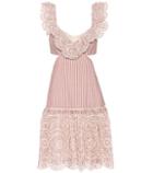 Zimmermann Meridian Stripe Frill Cotton Dress