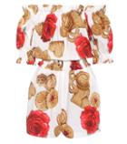 Mcq Alexander Mcqueen Printed Cotton Poplin Playsuit