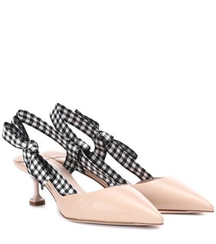 Miu Miu Leather Slingback Pumps
