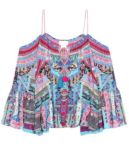 Mcq Alexander Mcqueen Printed Silk Top