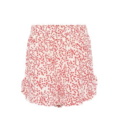 Ganni Floral Crêpe Shorts