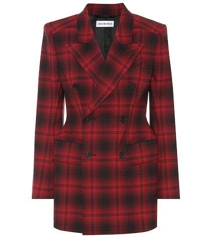 Balenciaga Hourglass Checked Blazer