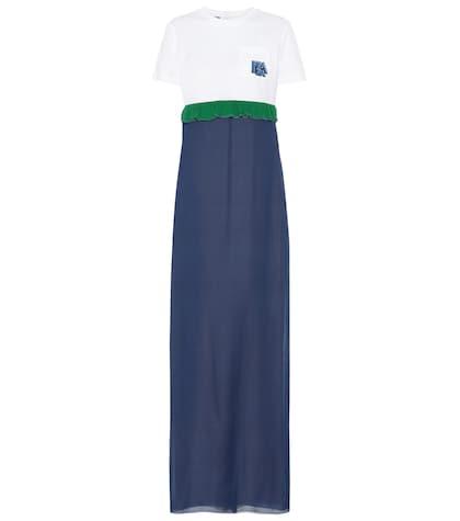 Prada Cotton And Silk Maxi Dress