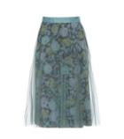 Burberry Pleated Tulle And Silk Skirt