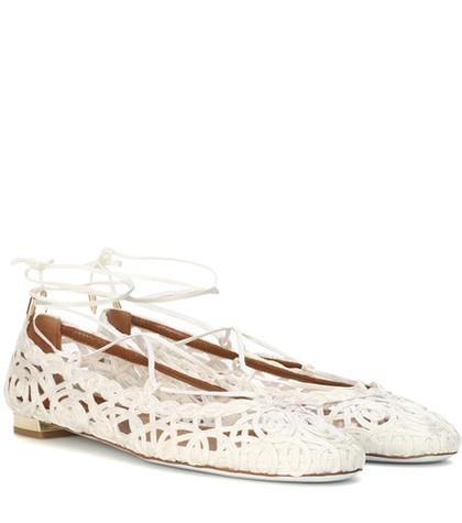 Aquazzura Kya Bridal Ballerinas