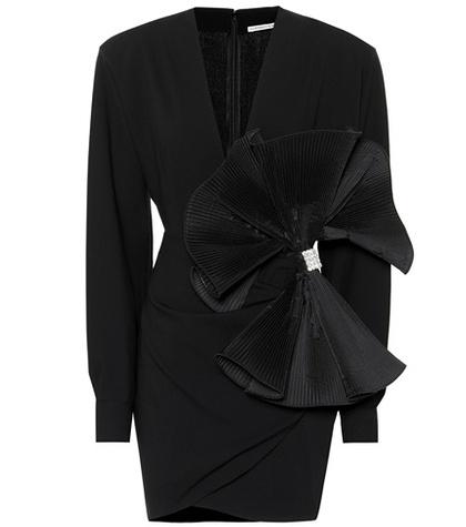 Alessandra Rich Embellished Wool-blend Minidress
