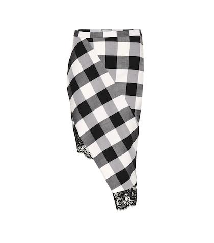 Altuzarra Vichy Gingham Wool-blend Skirt