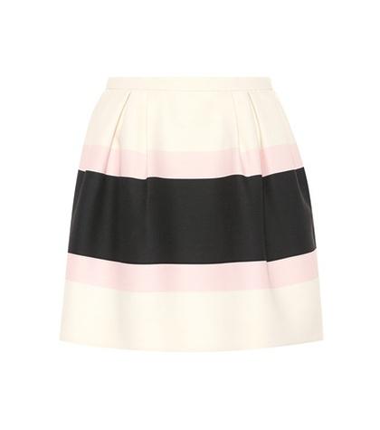 Valentino Virgin Wool And Silk Miniskirt