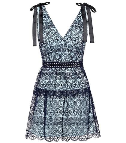 Malone Souliers Floral Lace Minidress