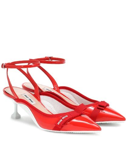 Miu Miu Slingback Patent Leather Pumps