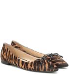 Prada Printed Calf Hair Ballet Flats