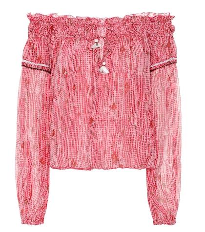 Poupette St Barth Clara Printed Chiffon Shirt