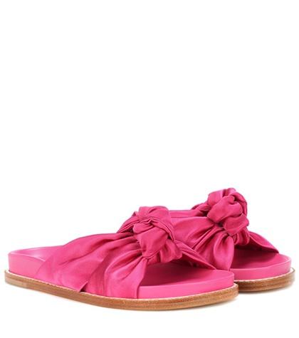 Etro Knotted Satin Slides