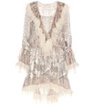 Etro Printed Silk Dress With Lace