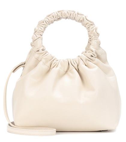 The Row Double Circle Small Leather Shoulder Bag