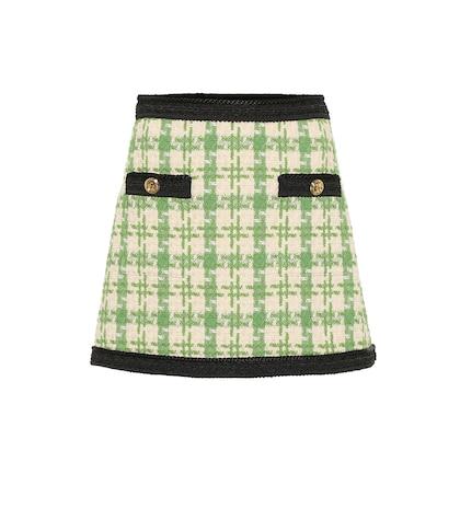 Gucci Wool And Cotton-blend Miniskirt