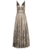 Oscar De La Renta Silk-blend Lamé Gown