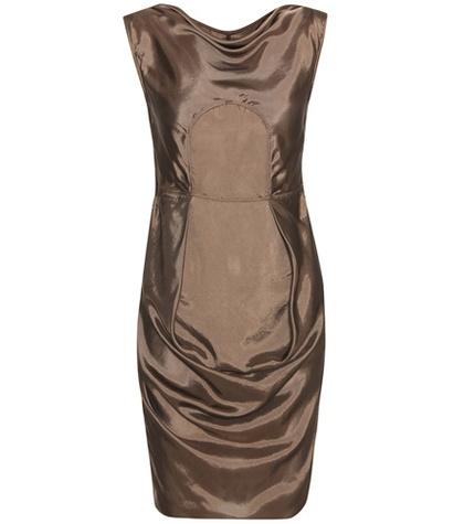 Rick Owens Ruched Satin Mini Dress
