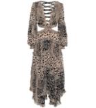 Zimmermann Allia Leopard-print Cut-out Dress