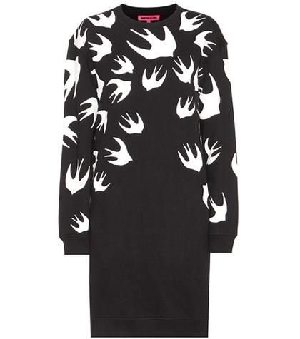Mcq Alexander Mcqueen Printed Cotton-blend Sweater Dress