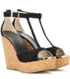 Loro Piana Pela Suede Wedge Sandals