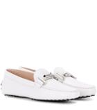 Stella Mccartney Gommino Double T Crystal-embellished Leather Loafers
