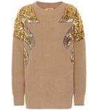 N21 Sequined Virgin Wool Sweater