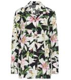 Dolce & Gabbana Floral Cotton And Silk Pajama Shirt